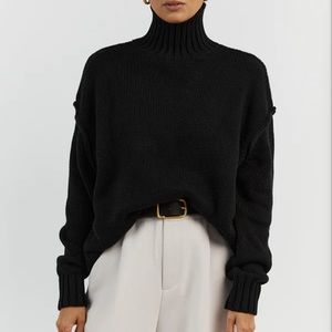 HARLOW BLACK KNIT JUMPER DISSH